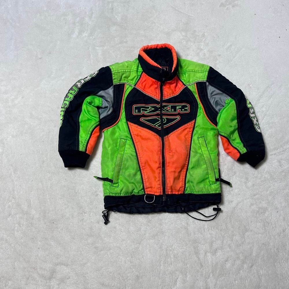 Fox Racing Snowmobile Jacket Coat NEON kids SIZE 6  FXR